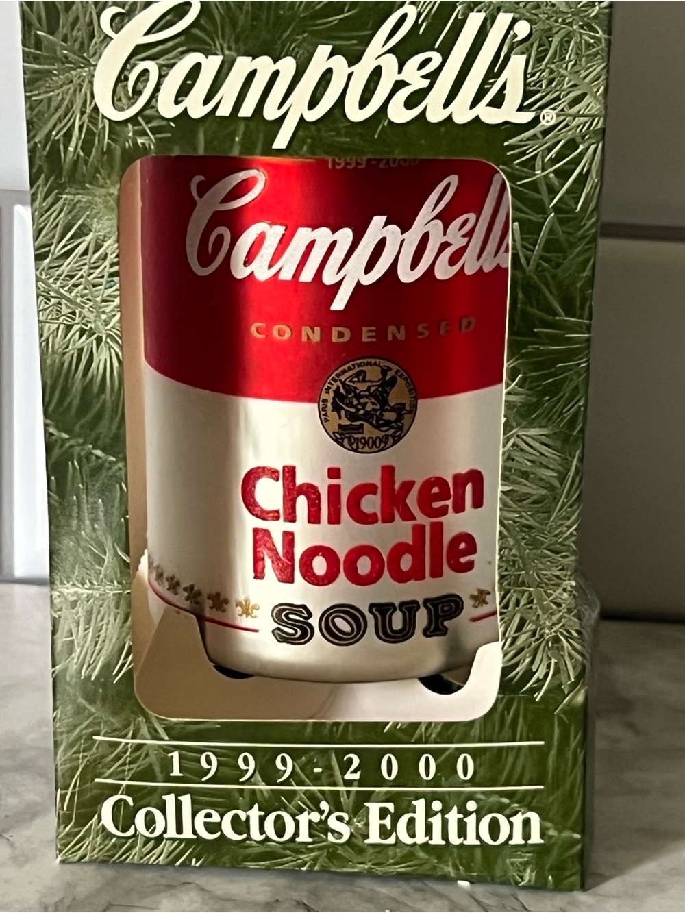 Vintage Campbell’s Chicken Noodle Soup Can Christmas Ornament